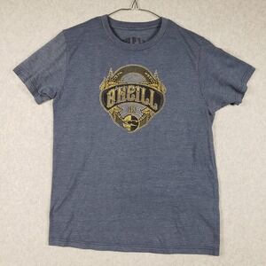O'Neill Mens Short Sleeve Graphic T Shirt Blue Crew Neck Size Medium